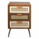 MUEBLE MESITA CON 3 CAJONES MADERA NATURAL 44X34X72 CM.