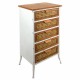 MUEBLE CAJONERA CON 5 CAJONES MADERA NATURAL 44X32X92 CM.
