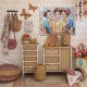 MUEBLE CAJONERA CON 5 CAJONES MADERA NATURAL 44X32X92 CM.