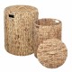 SET 2 CESTAS CANASTOS CON TAPA BANANA NATURAL 44X44X60 CM.