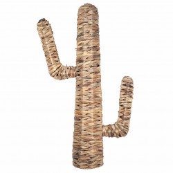 FIGURA ADORNO CACTUS HOJA DE BANANA SEAGRASS Y ALGA MARINA 65X20X110 CM.