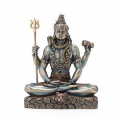 FIGURA SHIVA SENTADO RESINA 12.5X6.5X15 CM.