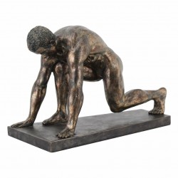 FIGURA HOMBRE DESNUDO CORREDOR RESINA 35X16.5X23 CM.