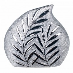 JARRÓN RAMAS DE ÁRBOL PLATA CERÁMICA 26.5X7.5X26 CM.