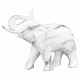 FIGURA ELEFANTE BLANCO RESINA 23X9X19 CM.