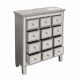 MUEBLE CÓMODA CAJONERA CON 12 CAJONES EFECTO ESPEJO MADERA Y CRISTAL 68X28X82 CM.