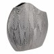 JARRÓN CENEFAS PLATA CERÁMICA 29X9X29.50 CM.