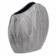 JARRÓN CENEFAS PLATA CERÁMICA 29X9X29.50 CM.