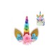 LOTE 3 DECORATIVOS CAKE TOPPER &quot;UNICORNIO&quot; PARA TARTAS 15X13 CM.