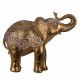 FIGURA ELEFANTE RESINA DORADO 26X10X22 CM.
