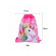 LOTE DE 12 MOCHILAS PETATE MULTICOLORES INFANTILES UNICORNIO 34 X 27 CM.