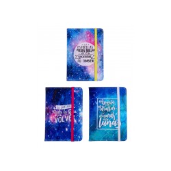 LOTE 12 LIBRETAS DECORATIVAS "UNIVERSO" INFANTILES 14X10X1.2 CM.