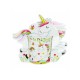 LOTE 12 DECORATIVAS TAZAS INFANTILES &quot;UNICORNIO&quot; CERÁMICA 9X7.5 CM.