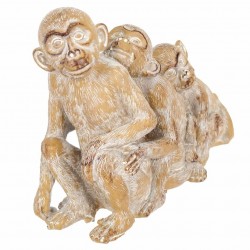 FIGURA FAMILIA TRES MONOS RESINA 24X9X18.50 CM.