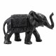 FIGURA ELEFANTE EFECTO MARMOL RESINA NEGRO 29X11.5X19 CM.