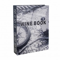 SET VINO 4 PIEZAS EN CAJA LIBRO MADERA 22X16X4.5 CM.
