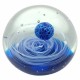 PISAPAPEL BOLA AZUL VIDRIO 10.5X10.5X8.5 CM.
