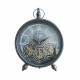 RELOJ SOBREMESA INDUSTRIAL METAL Y CRISTAL 36X8.5X45 CM.