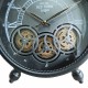 RELOJ SOBREMESA INDUSTRIAL METAL Y CRISTAL 36X8.5X45 CM.