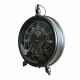 RELOJ SOBREMESA INDUSTRIAL METAL Y CRISTAL 36X8.5X45 CM.