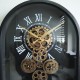 RELOJ PARED CON NÚMEROS ROMANOS INDUSTRIAL METAL Y CRISTAL 35X8X54 CM.