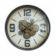 RELOJ PARED MAQUINARIA INDUSTRIAL METAL Y CRISTAL 60X8X60 CM.