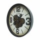 RELOJ PARED MAQUINARIA INDUSTRIAL METAL Y CRISTAL 60X8X60 CM.