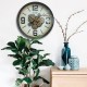 RELOJ PARED MAQUINARIA INDUSTRIAL METAL Y CRISTAL 60X8X60 CM.