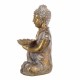 FIGURA BUDA SENTADO RESINA DORADO 18X15X30 CM.