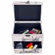 CAJA COSTURA MÁQUINA DE COSER CON SET COSTURA COSTUREROS MADERA 25.5X18X20 CM.