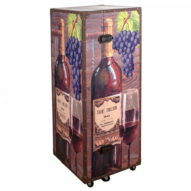 Biscottini - Botellero Vino Metal (12 x 12 x 105 cm), Botellero Vino  Vertical, Mueble botellero para 8 Botellas