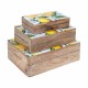 SET 3 CAJAS LIMONES MADERA DE MANGO RECTANGULARES 17.5X25X8.5 CM.