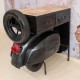 MUEBLE BARRA BAR MOTO SCOOTER HIERRO Y MADERA DE MANGO 88X48X92.50 CM.