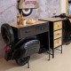 MUEBLE BARRA BAR MOTO SCOOTER HIERRO Y MADERA DE MANGO 88X48X92.50 CM.