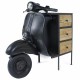 MUEBLE BARRA BAR MOTO SCOOTER HIERRO Y MADERA DE MANGO 120X70X103 CM.