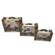 SET 3 MALETAS MOTOS RUTA 66 MADERA Y METAL 40X14.50X30 CM.