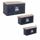 SET 3 CAJAS MOTO CON TAPADERA METAL 68X36X35.50 CM.