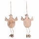 SET 2 FIGURAS GALLINAS COLGANTES MADERA RÚSTICO 10.50X0.50X22 CM.