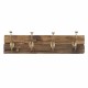 PERCHA 4 POMOS ANTIGUA MADERA DE DERIVA RÚSTICO 54X10X15 CM.