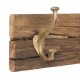 PERCHA 4 POMOS ANTIGUA MADERA DE DERIVA RÚSTICO 54X10X15 CM.