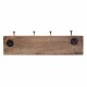 PERCHA 4 POMOS ANTIGUA MADERA DE DERIVA RÚSTICO 54X10X15 CM.