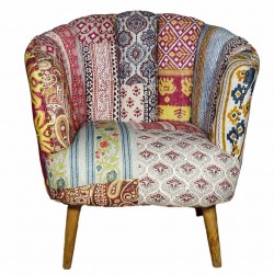 SILLÓN MULTICOLOR INDIO TEXTIL 76.20X76.20X91.44 CM.