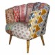 SILLÓN MULTICOLOR INDIO TEXTIL 76.20X76.20X91.44 CM.