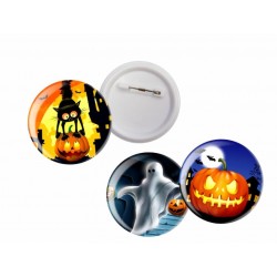 LOTE 20 CHAPAS ALFILER HALLOWEEN 58 MM.