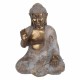 FIGURA BUDA SENTADO RESINA DORADO ORIENTAL 21.50X16.50X29.50 CM.