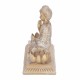FIGURA PORTAVELAS T-LITE BUDA SENTADO DORADO RESINA ORIENTAL 24.50X9.5X17 CM.