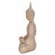 FIGURA BUDA SENTADO RESINA DORADO ORIENTAL 23.5X14.5X38 CM.