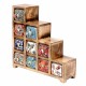 ESPECIERO 10 CAJONES ESCALERA MADERA Y CERÁMICA MULTICOLOR 29X11X29 CM.
