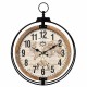 RELOJ PARED MAPA MUNDO MADERA 69X7X90 CM.