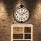 RELOJ PARED MAPA MUNDO MADERA 69X7X90 CM.